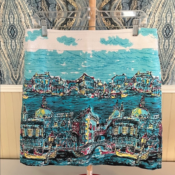 Talbots Dresses & Skirts - Talbots Scenic Print Pencil Skirt, Size 8P
